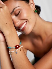 Anni Lu White Swimclub Charm Pearl Bracelet - Image 2 of 3