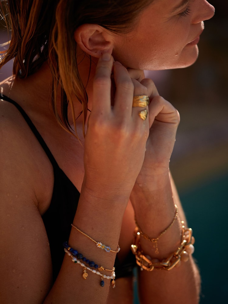 Anni Lu White Swimclub Charm Pearl Bracelet - Image 3 of 3