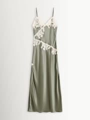 By Malene Birger Green Vera Lace Trim Maxi Dress - Image 1 of 1