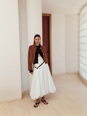 By Malene Birger Brown Annie Cropped Suede Jacket - Image 2 of 2