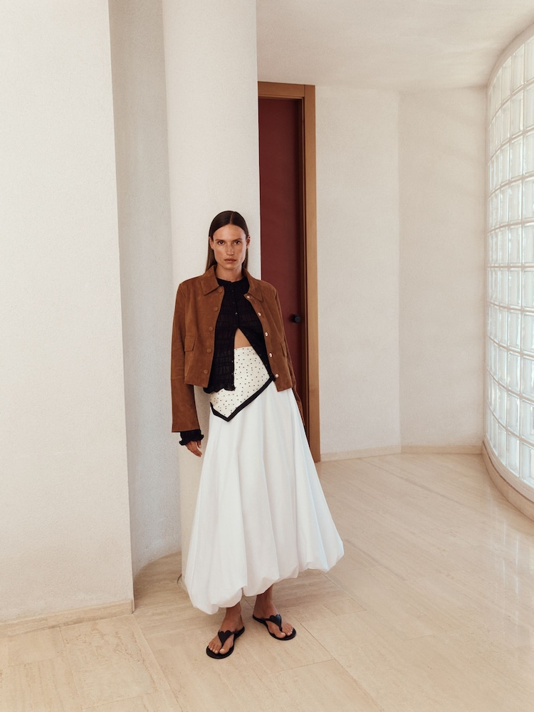 By Malene Birger Brown Annie Cropped Suede Jacket - Image 2 of 2