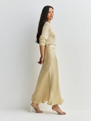 By Malene Birger Cream Erika Lace Trim Maxi Skirt - Image 4 of 7