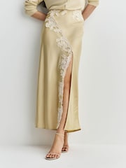By Malene Birger Cream Erika Lace Trim Maxi Skirt - Image 5 of 7