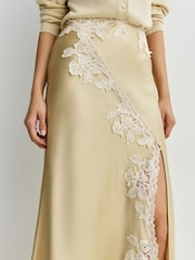 By Malene Birger Cream Erika Lace Trim Maxi Skirt - Image 6 of 7
