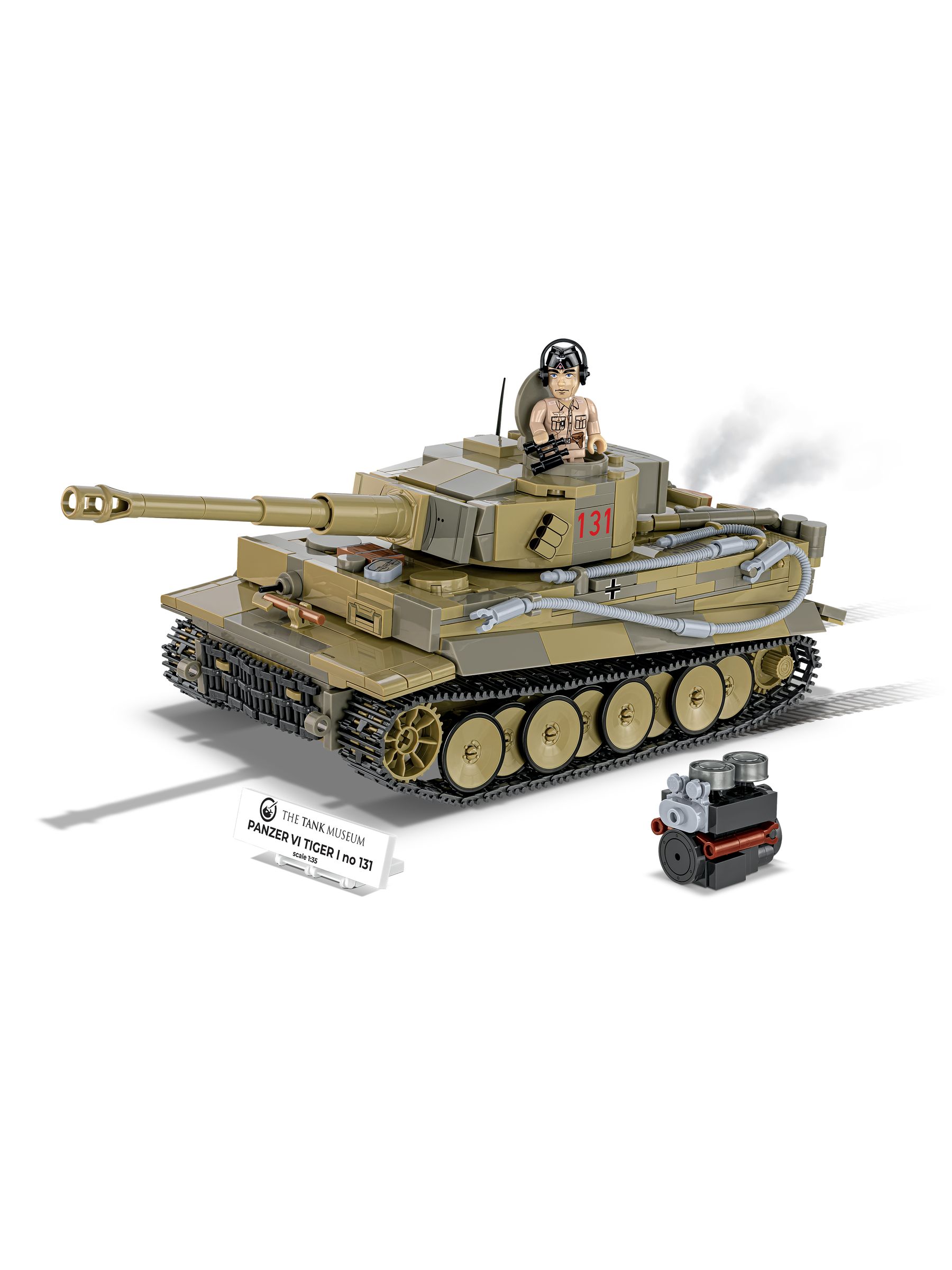 Cobi-3123 HC WWII Tiger I No 131 Tank 896pcs - Image 8