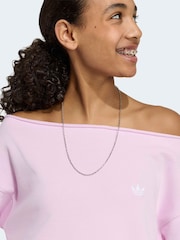 adidas Originals Pink OS Sweat Shirt - Image 3 of 6