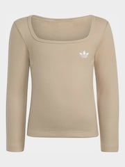 adidas Originals Brown Long Sleeve Top & Trouser Set - Image 6 of 8