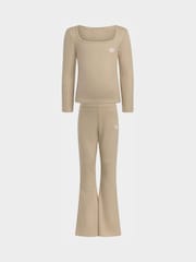 adidas Originals Brown Long Sleeve Top & Trouser Set - Image 7 of 8
