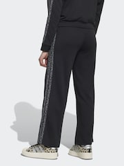 adidas Black Animal 3 Stripe Wide Leg Joggers - Image 2 of 6