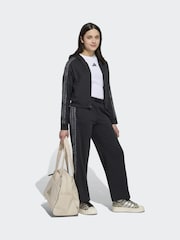adidas Black Animal 3 Stripe Wide Leg Joggers - Image 3 of 6