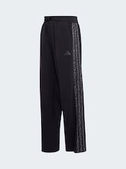 adidas Black Animal 3 Stripe Wide Leg Joggers - Image 6 of 6