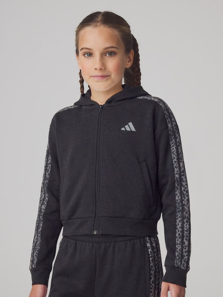 adidas Black Seasonals Animal Full Zip Hoodie - Image 1 of 2