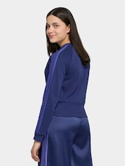 adidas Blue Satin Sweat Top - Image 2 of 6
