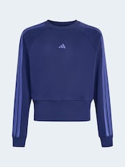 adidas Blue Satin Sweat Top - Image 6 of 6