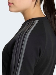 adidas Black Satin Sweat Top - Image 3 of 8