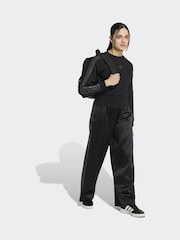 adidas Black Satin Sweat Top - Image 6 of 8