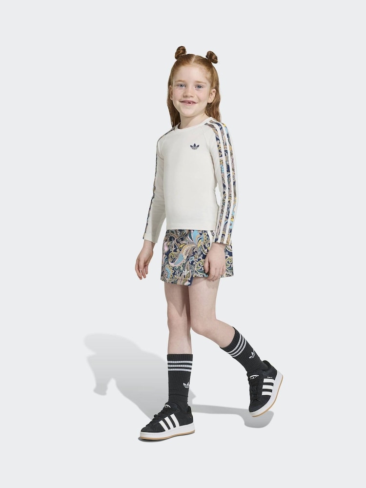 adidas Originals Liberty London 3 Randig T-shirt och omlottkjolar set - Bild 1 av 8