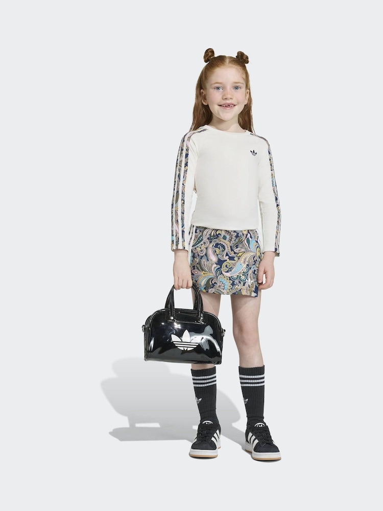 adidas Originals Liberty London 3 Randig T-shirt och omlottkjolar set - Bild 2 av 8