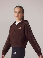 adidas Brown Seasonals Animal Full Zip Hoodie - Image 1 of 7