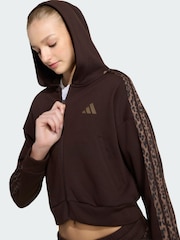 adidas Brown Seasonals Animal Full Zip Hoodie - Image 5 of 7