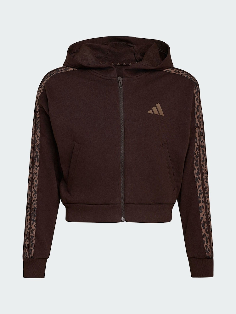 adidas Brown Seasonals Animal Full Zip Hoodie - Image 7 of 7
