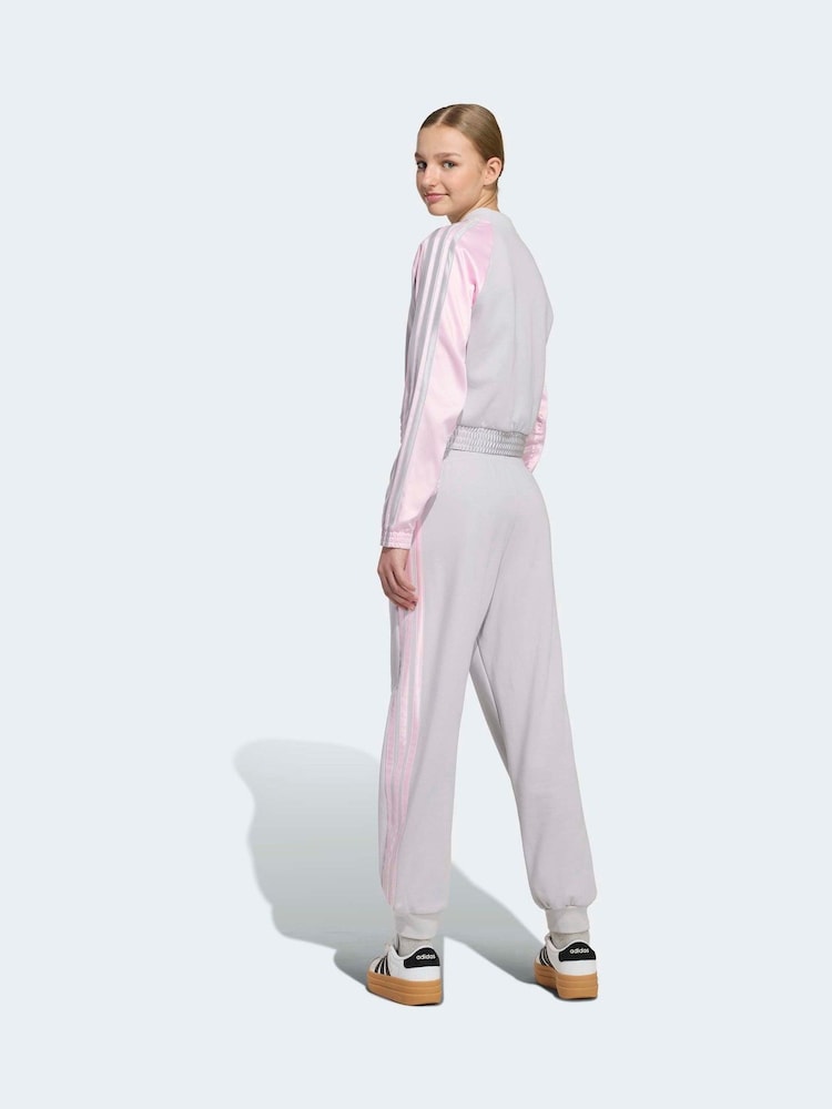 Gray - adidas Satin Tracksuit - Larawan 2 ng 6