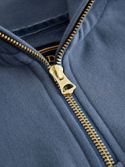 Superdry Blue Half Zip Sweatshirt and Wide Leg Joggers Set - Image 10 of 14