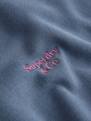 Superdry Blue Half Zip Sweatshirt and Wide Leg Joggers Set - Image 12 of 14