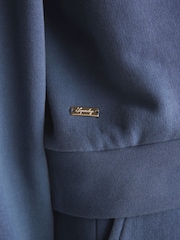 Superdry Blue Half Zip Sweatshirt and Wide Leg Joggers Set - Image 14 of 14