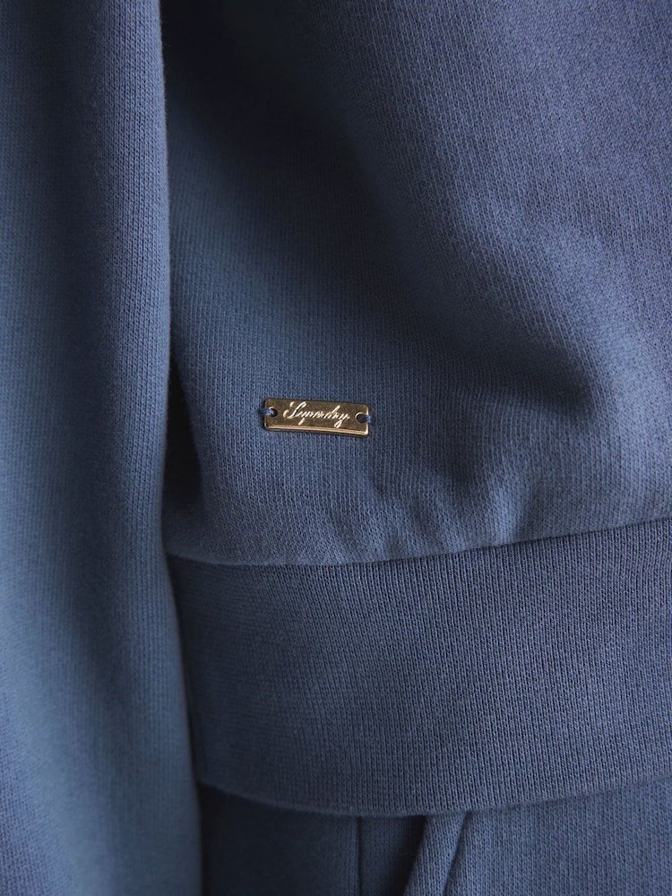 Superdry Blue Half Zip Sweatshirt and Wide Leg Joggers Set - Image 14 of 14 Superdry Blue Half Zip Sweatshirt and Wide Leg Joggers Set - Image 14 of 14