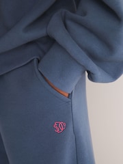 Superdry Blue Half Zip Sweatshirt and Wide Leg Joggers Set - Image 5 of 14