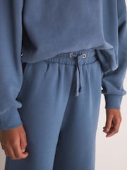 Superdry Blue Half Zip Sweatshirt and Wide Leg Joggers Set - Image 6 of 14