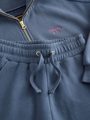Superdry Blue Half Zip Sweatshirt and Wide Leg Joggers Set - Image 9 of 14