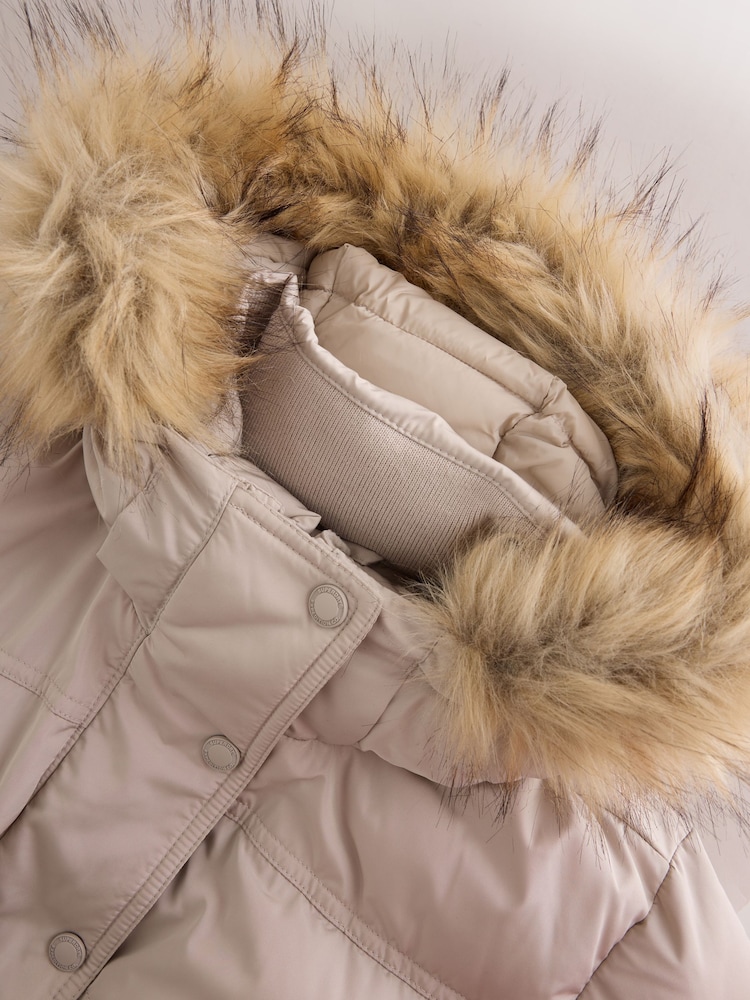 Superdry Cream Everest Longline Padded Coat - Image 13 of 13 Superdry Cream Everest Longline Padded Coat - Image 13 of 13