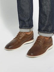 Dune London Brown Brydon Wide Fit Casual Shoes - Image 1 of 6
