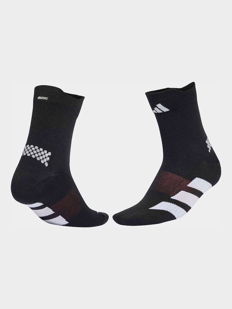 Negro - adidas RUN ADIZ QRTR Socks - Imagen 2 de 4