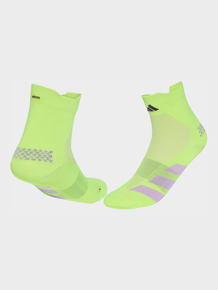 adidas Yellow RUN ADIZ QRTR Socks - Image 4 of 4