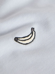 The Set 4 Pack Heavyweight Jersey Short Sleeve T-Shirts with Embroidered Motif Blue/Brown/White - Image 6 of 6