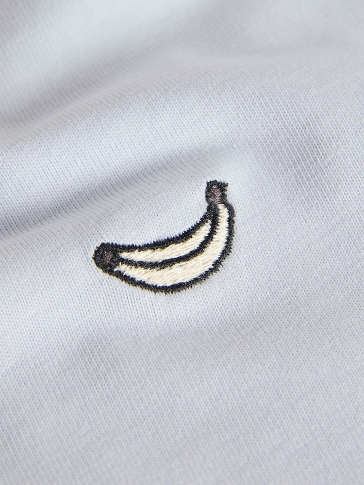 The Set 4 Pack Heavyweight Jersey Short Sleeve T-Shirts with Embroidered Motif Blue/Brown/White - Image 6 of 6