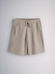 The Set 2 Pack Jersey Rib Short Sleeve Crew T-Shirt, Trophy Neck and Short Set Brown/Cream - Image 4 of 6