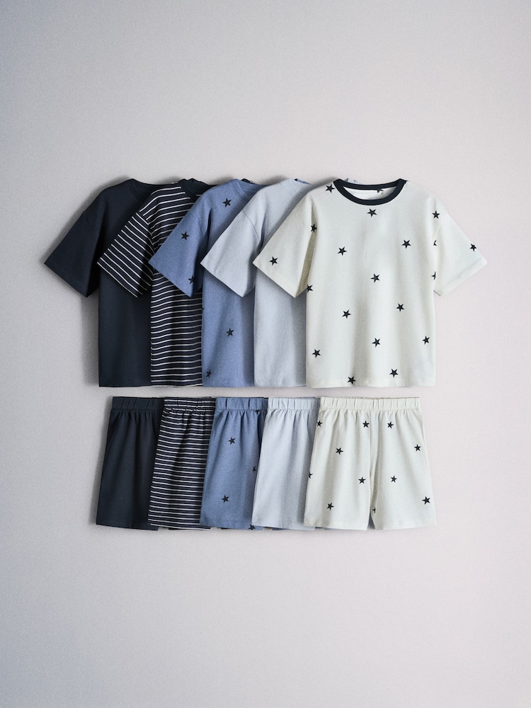 The Set 5 Pack Oversized Short Sleeve T-Shirt and Short Pyjamas Set - Imagen 1 de 13 The Set 5 Pack Oversized Short Sleeve T-Shirt and Short Pyjamas Set - Imagen 1 de 13