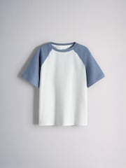 The Set 8 Piece Jersey Zip Through Hoody Crew Joggers Shorts and Short Sleeve Oversized T-Shirt Set Blue/Navy/White - Image 16 of 19