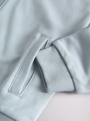 The Set 8 Piece Jersey Zip Through Hoody Crew Joggers Shorts and Short Sleeve Oversized T-Shirt Set Blue/Navy/White - Image 19 of 19