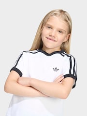 adidas Originals White 3 Stripe T-Shirt - Image 4 of 6