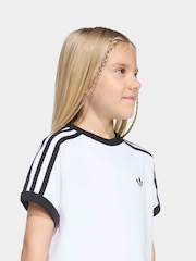 adidas Originals White 3 Stripe T-Shirt - Image 5 of 6