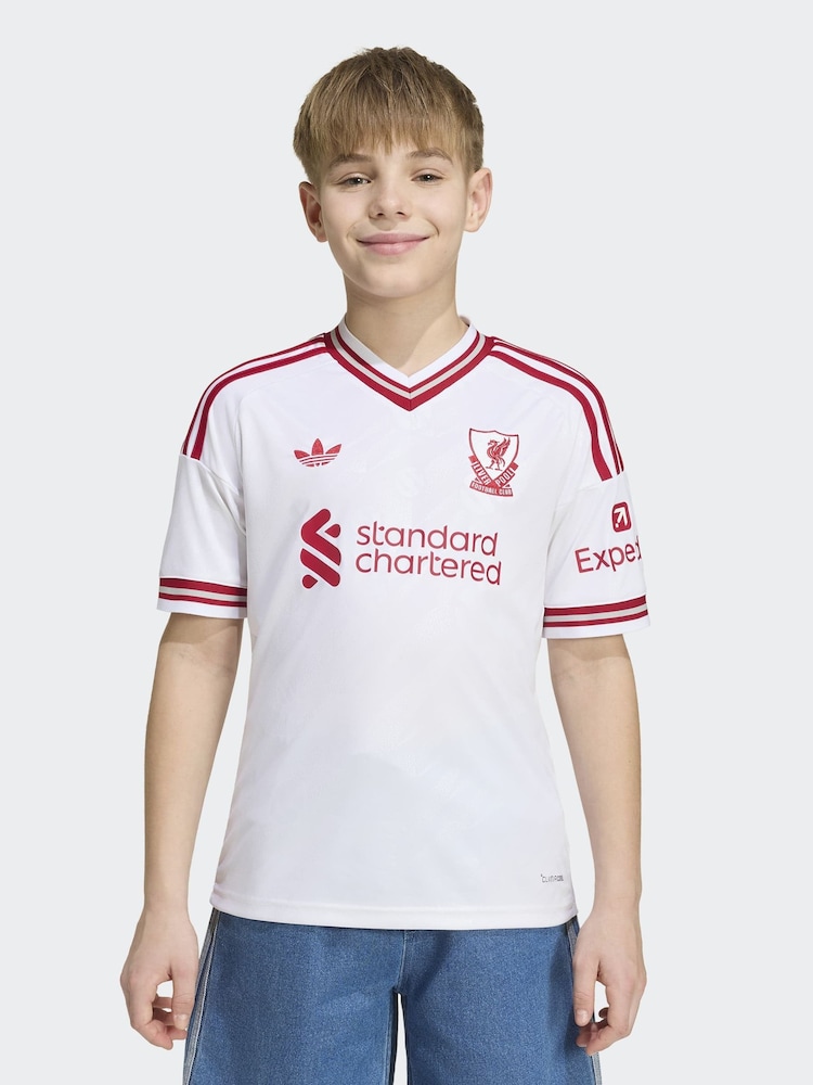 adidas Originals White Liverpool FC 26/27 Away Football Shirt - Image 1 of 7 adidas Originals White Liverpool FC 26/27 Away Football Shirt - Image 1 of 7