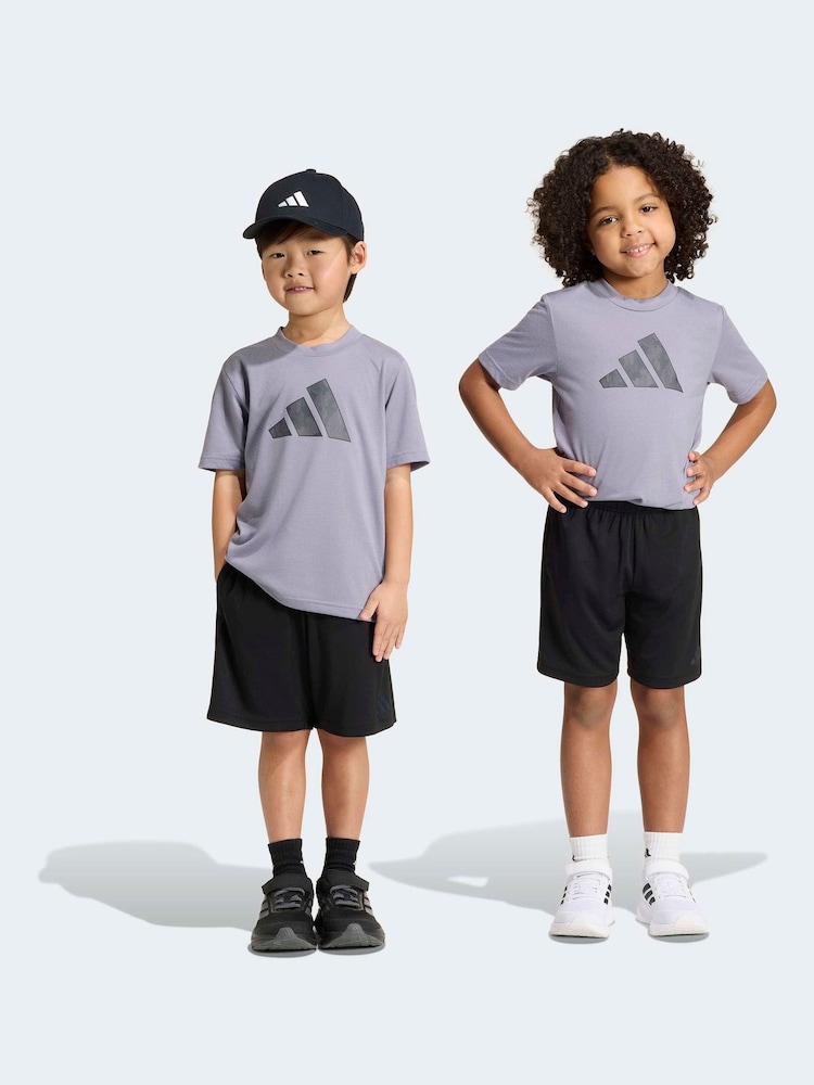 adidas Purple T-Shirt and Shorts Set - Image 1 of 8