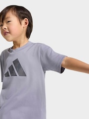 adidas Purple T-Shirt and Shorts Set - Image 4 of 8
