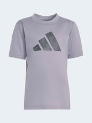 adidas Purple T-Shirt and Shorts Set - Image 7 of 8