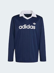 adidas Originals långärmad kritrandig pikétröja - Bild 5 av 6